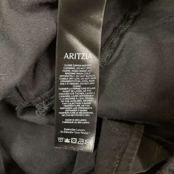 TNA Aritzia Black Cotton Jogger Pants Elastic Waist Drawstring Small Men's - Picture 6 of 7